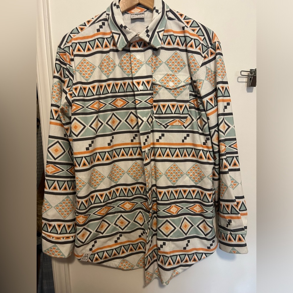 Petit montagnard button up micro fleece shirt
